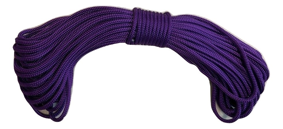 Purple Double Braid-Yacht Braid polyester rope 1/4 x 200 ft 