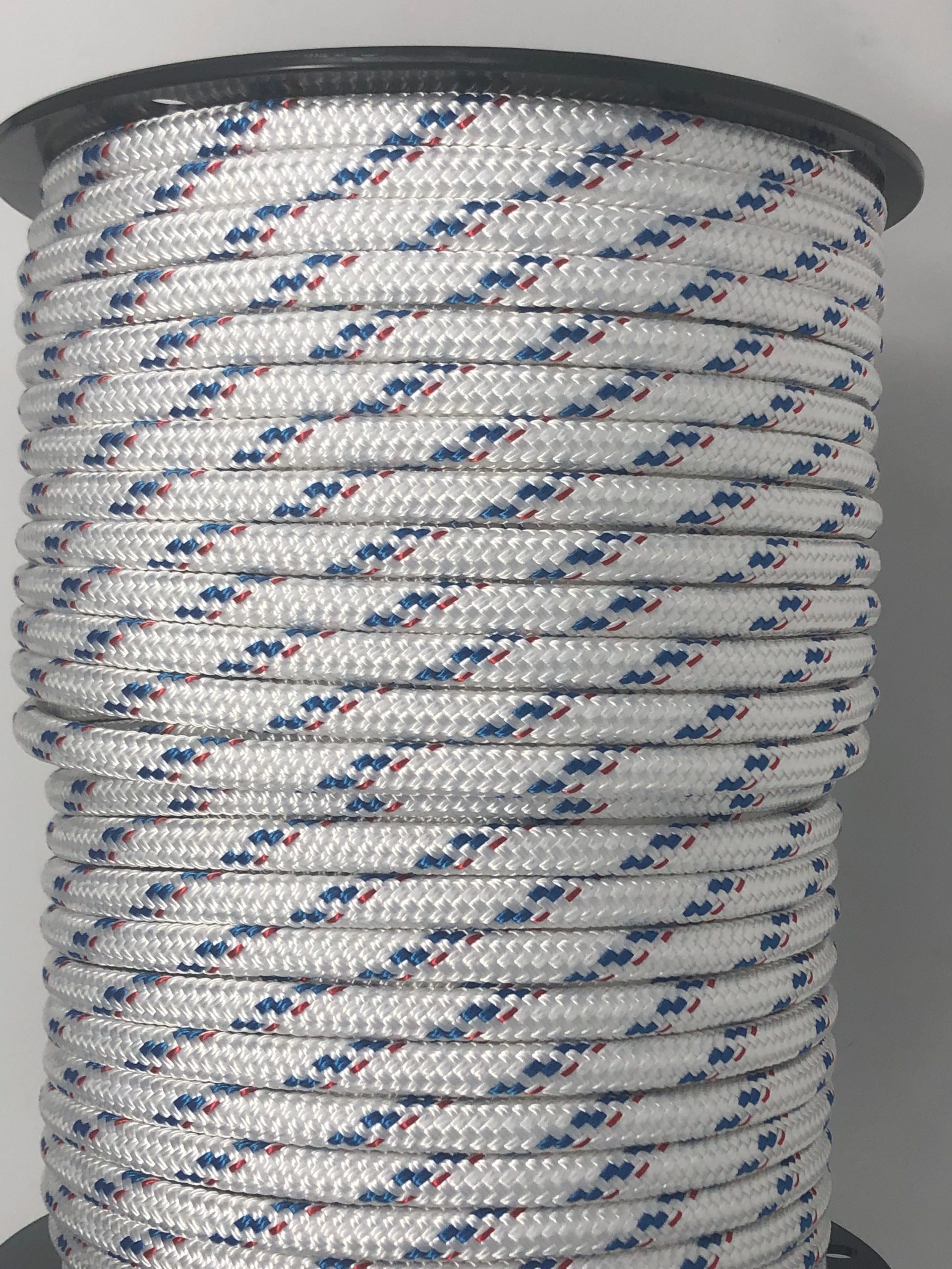 Light Gray Double Braid-Yacht Braid Polyester rope 5/16 " x 100 ft