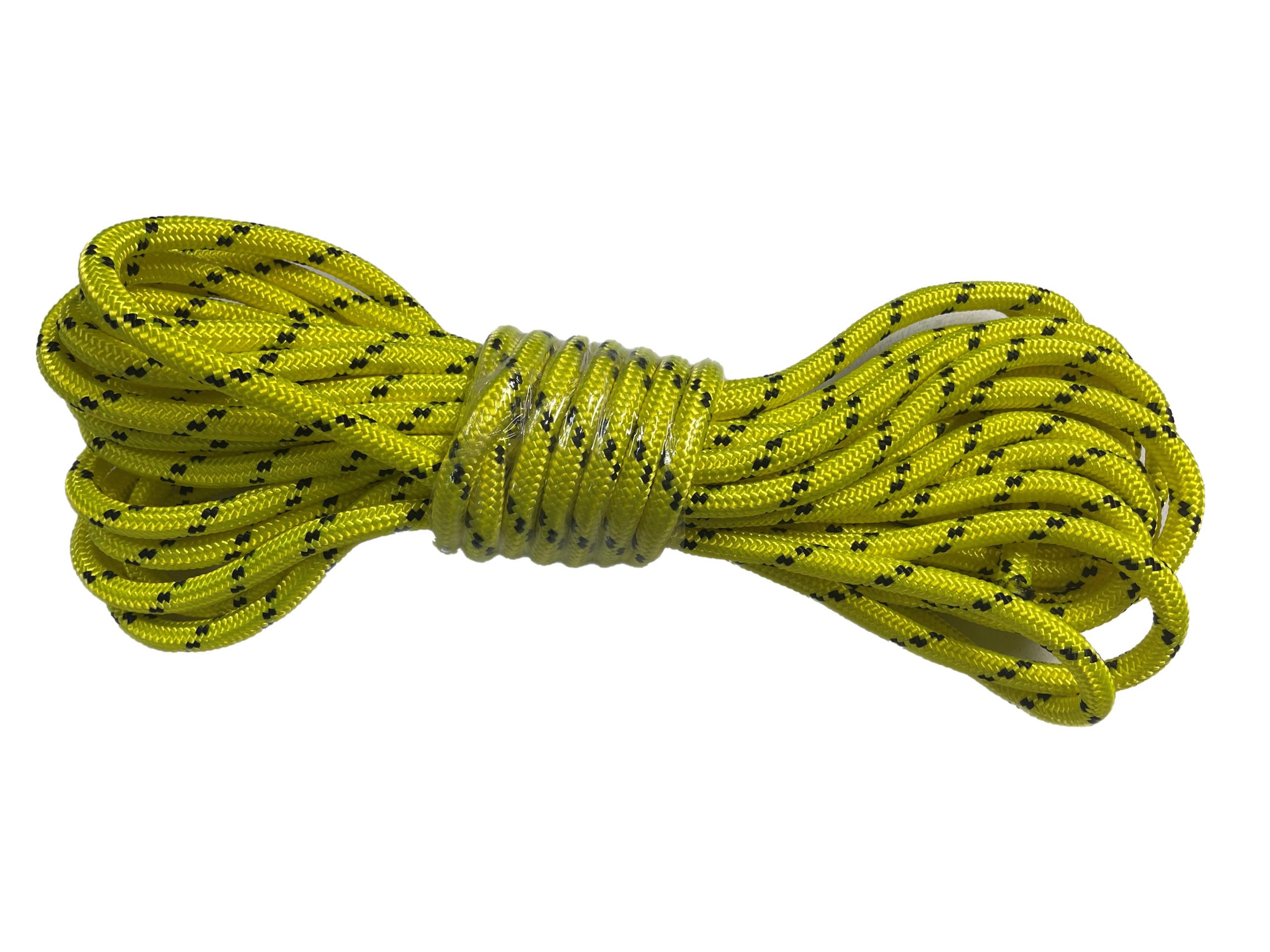 1/2 Yellow/Black Double Braid Polyester Rope - Blue Ox Rope